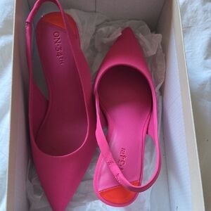 ON34H Vibrant Pink Slingback Heels